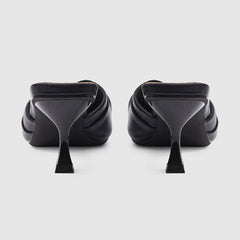 Pointy Toe Thin High Heels Sandals Black