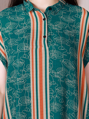 Stay With Me Lapel Collar A-line Dress