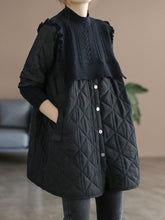 Me veo guapa con una cálida chaqueta acolchada de algodón.