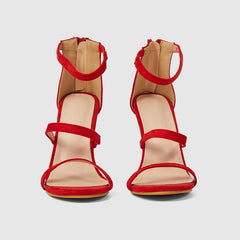 High Heels Sandalette Rot
