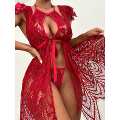 Sexy Lace Lingerie Erotic Female in Red