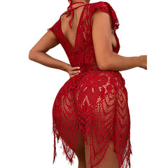 Sexy Lace Lingerie Erotic Female in Red