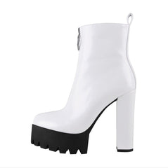 Patent Leather Ankle Boots