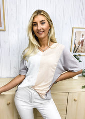 Color Blocked Art-Deco Tee