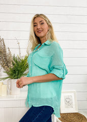 Solid Color Light Button Down