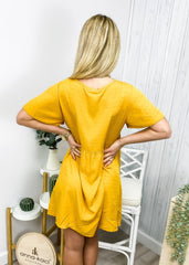 Tie Neck Swiss Dot Summer Dress