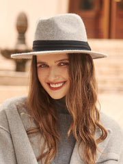 Sombrero fedora de dos tonos