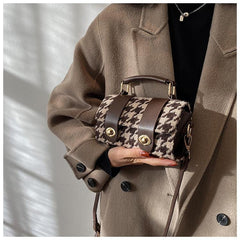 Houndstooth Twist Lock Bag