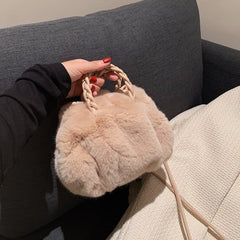Fluffy Braided Handle Bag