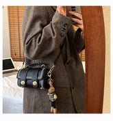 Bolso de conejito de crochet de color liso