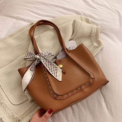 Contrast Stitching Asymmetrical Top Bag