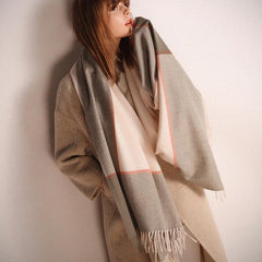 Bufanda ancha a cuadros