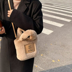 Fluffy Fur Bucket Bag
