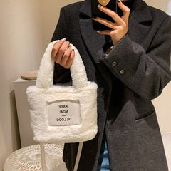 Fluffy Fur Bucket Bag