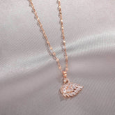 Halskette mit Diamant-Schwanenanhänger