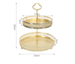 Decoración de bandeja de dos niveles