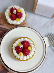 Vela decorativa de tarta de frutas