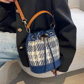 Tweed Satchel Crossbody Bag with Handle