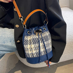 Tweed Satchel Crossbody Bag with Handle