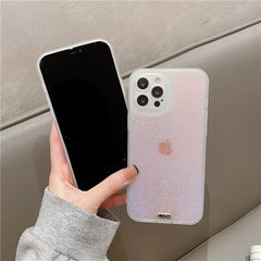 Funda para teléfono con textura geométrica iridiscente