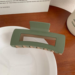 Pinza para el pelo acrílica jumbo de dos colores