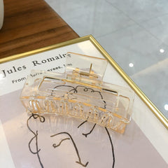 Pinza para el pelo de acrílico transparente