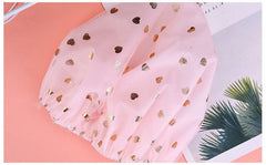 Gorro de ducha con forma de corazón metálico