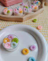 Vela decorativa de cereal Mini Fruit Loops