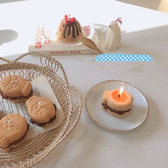 Dekorative Taiyaki-Kerze mit roten Bohnen