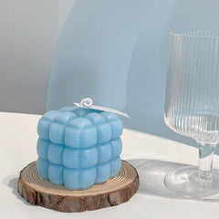 Puffer Bubble Cube Kerze