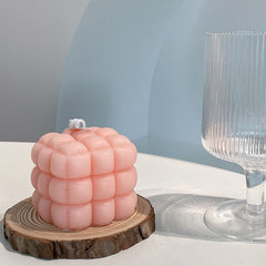 Puffer Bubble Cube Kerze