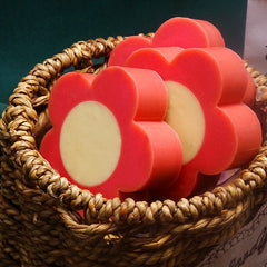 Red Flower Cold Process Handmade Soap