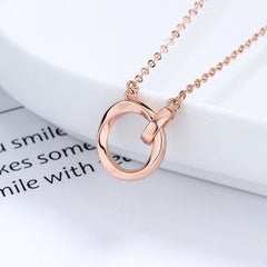 Collar circular a juego para parejas en plata de ley 925