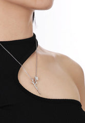 Flowers and Thorns Silver Necklace