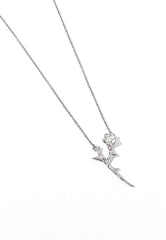 Flowers and Thorns Silver Necklace