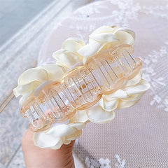 Fabric Rose Hair Claw