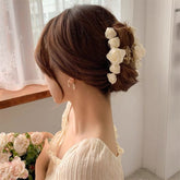 Small Fabric Roses Hair Claw