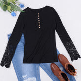 Camisa con detalle de encaje de crochet