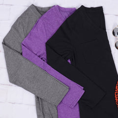 Camisa con bolsillo de parche de color liso