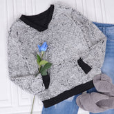 Suéter acogedor de sherpa nublado