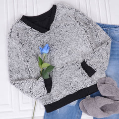 Suéter acogedor de sherpa nublado