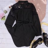 Blusa con cuello mandarín y botones