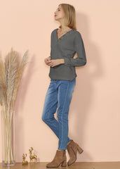 Suéter de punto texturizado con hombros caídos