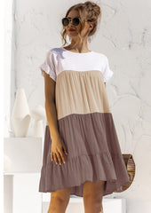 Vestido colorido con volantes