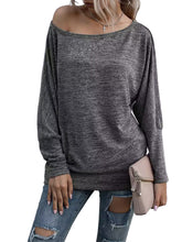 Melierter Strickpullover mit U-Boot-Ausschnitt