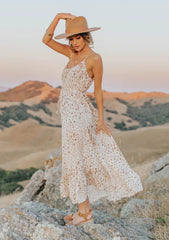 Zierliches Maxikleid mit Blumenmuster