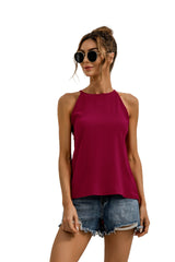 Top halter de color liso