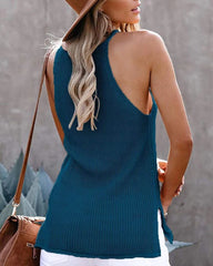 Camiseta de punto con cuello halter