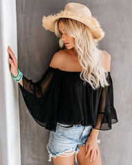 Gathered Ruffle Blouse