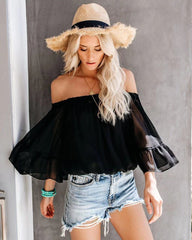 Gathered Ruffle Blouse